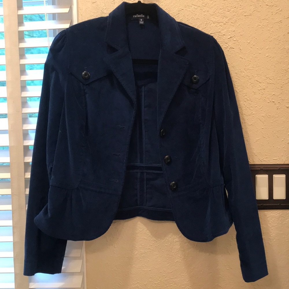 Velour Deep Blue Jacket (8) rafaella